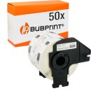 Bubprint 50x Etiketten kompatibel f&uuml;r Brother...