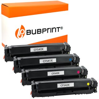 Bubprint Toner kompatibel für HP CF540X - 543X 4er Set für Color LaserJet Pro M280 M281