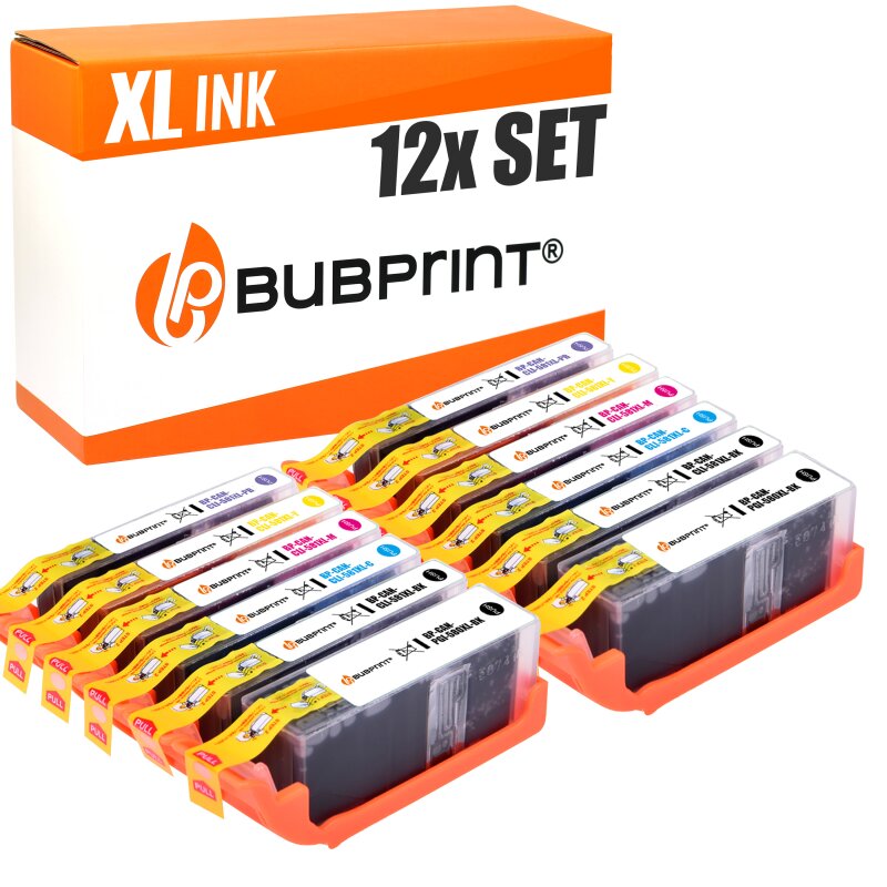 Bubprint 12 Druckerpatronen kompatibel für Canon PGI-580 - CLI-581