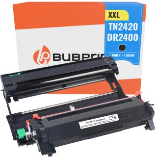 Bubprint DR-2400 Bildtrommel und XXL TN-2420 Toner kompatibel für Brother 6000 Seitren BK Black Schwarz